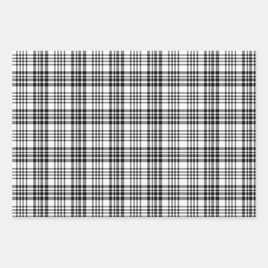 Modern Farmhouse Charm Black White Pset Inpakpapier Vel (Voorkant)