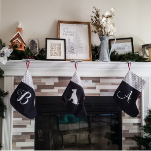 Modern Farmhouse Classic Monogram Kleine Kerstsok