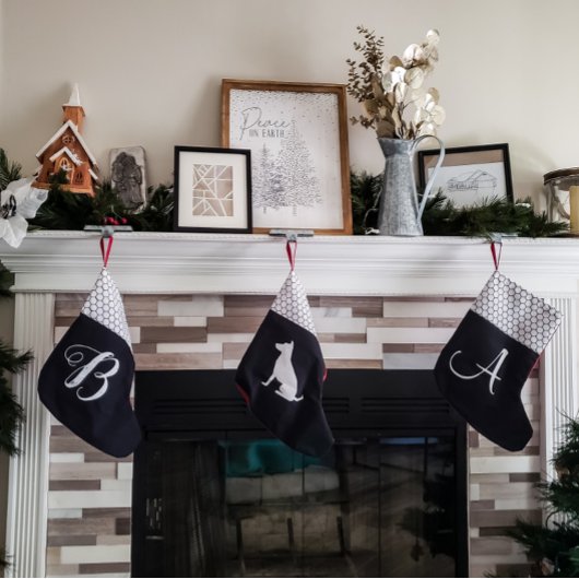 Modern Farmhouse Classic Monogram Kleine Kerstsok