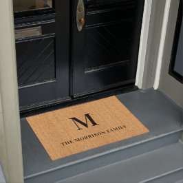Modern Farmhouse Family Monogram Doormat Deurmat
