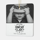 Modern Farmhouse| Foto van Black Gingham met kerst Keramisch Ornament (Links)