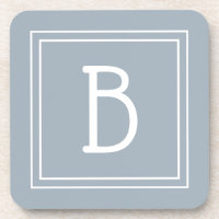 Modern Farmhouse Monogrammed Blue & White Initiaal
