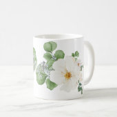 Modern farmhouse personalize custom Floral Mug (Devant droit)