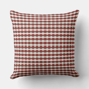 Modern Farmhouse Rood Witte Salie Kerstmis Plaid Kussen