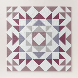 Modern Farmhouse Rustic Dusty Mauve Quilt Block Legpuzzel