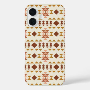 Modern Farmhouse Rustic Terracotta Geometric Art iPhone 16 Hoesje