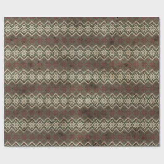 Modern Farmhouse Snowflake Pattern Cadeaupapier (Vlak)