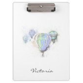 Modern Fashionable Trendy Blue . Jouw naam toevoeg Klembord (Voorkant)