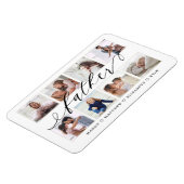 Modern Father Script Gift for Dad Photo Collage Magneet (Linkerzijde)