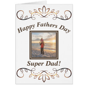 Modern Fathers Day Trendy Personalized Photo