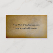 Modern Faux Embossed Gold Bord Rusty Metal Visitekaartje (Achterkant)