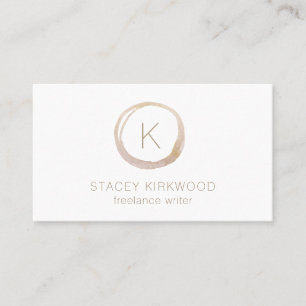 Modern Faux Glitter Monogram Gold Elegant Visitekaartje