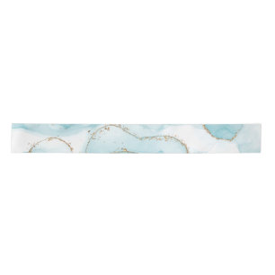 Modern Faux Gold & Blue Waterverf Marble Pattern Lint