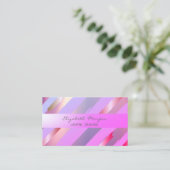 Modern, Faux Gold Foil Brush Stroke Visitekaartje (Staand voorkant)