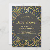 Modern Faux Gold Mandala Baby shower Kaart (Voorkant)