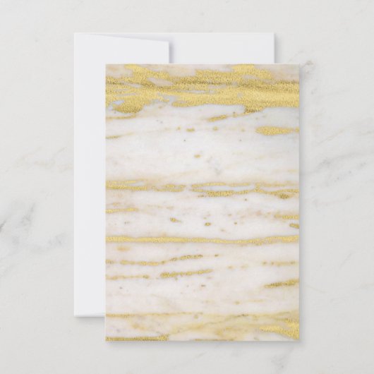 Modern Faux Gold Script Bedankkaart (Achterkant)