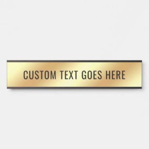 Modern Faux Gold Sjabloon kamernaam aangepaste tek Deurbordje