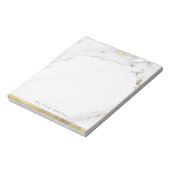 Modern faux goudmarmer op maat notitieblok (Gedraaid)