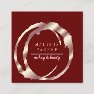 Modern Faux Roos Gold Abstract Square Vierkante Visitekaartje