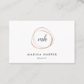 Modern Faux Roos Gold Abstract Visitekaartje (Voorkant)