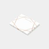 Modern Faux Roos Gold Geometric Post-it® Notes (Schuin)