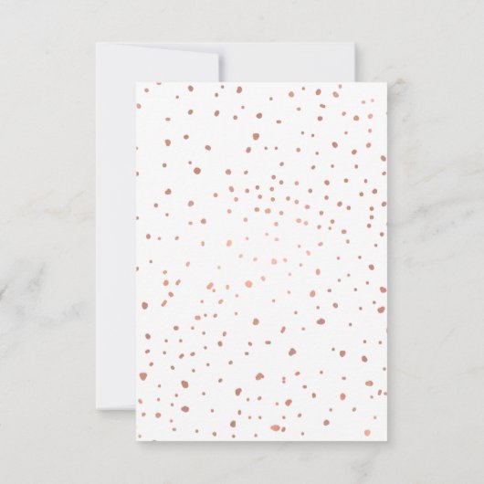 Modern Faux Roos Gold Script Bedankkaart (Achterkant)