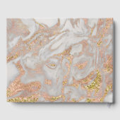 Modern Faux Roos Goud Marmer Gepersonaliseerde bru Gastenboek (Achterkant)