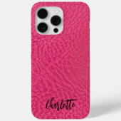 Modern Faux roze leer Case-Mate iPhone Case (Achterkant)