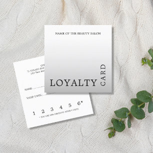 Modern Faux Silver Beauty Loyalty-kaart Klantenkaartje