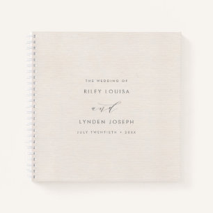 Modern Faux-Textured Budget Elegant Guest Book Notitieboek