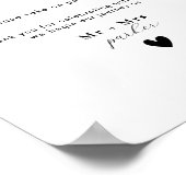 Modern Favor Trouwbord Poster (Hoek)