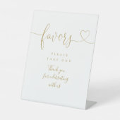 Modern Favors Golc Hart Script Reclamebord Met Voetstuk (Voorkant)