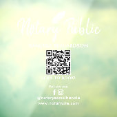 Modern Feather Volg me Notaris Marketing QR Code Raamsticker (Vel 3)