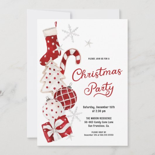 Modern feestelijk kerstfeest kaart (Voorkant)