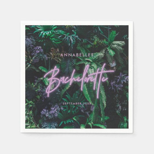 Modern felle paarse gordelneonbachelorette servet (Voorkant)