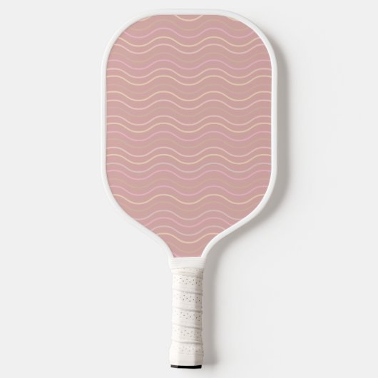 Modern Feminine Girly Pink Custom Name Geometric Pickleball Paddle (Achterkant)