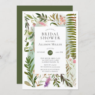 Modern Fern Greenery Bridal Shower Kaart