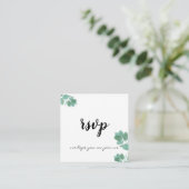 Modern Fern Trendy Elegant Calligraphy Botanical Informatiekaartje (Staand voorkant)