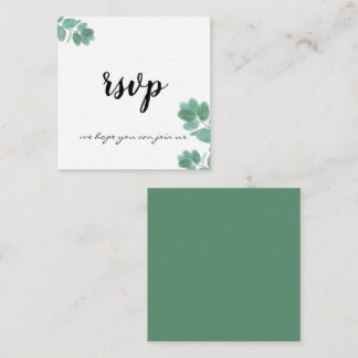 Modern Fern Trendy Elegant Calligraphy Botanical Informatiekaartje