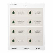 Modern Festive Christmas Tree  Etiket (Full Sheet)