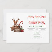 Modern Festive Cocktails Party stylish invitation (Devant)