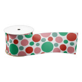 Modern Festive Polka Dot Red Pink Green Pattern Lint (Spoel)