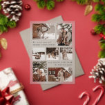Modern Festive sept Photo collage Noël<br><div class="desc">Modern Festive sept collage photo Christmas HolidayCard</div>