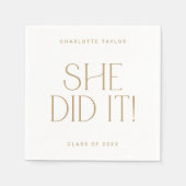 Modern Fete Gold ze deed het Afstuderen Servet (Voorkant)