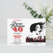 Modern FIERCE FABULOUS & 40 stijlvolle verjaardag Kaart (Staand voorkant)