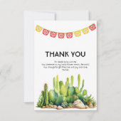 Modern Fiesta Thema Cactus Bruidsmeisje Bruiloftfe Bedankkaart (Voorkant)