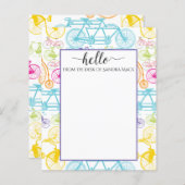 modern fietspatroon, helder kleurneonpatroon (Voorkant / Achterkant)