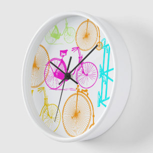  modern fietspatroon, helder kleurneonpatroon