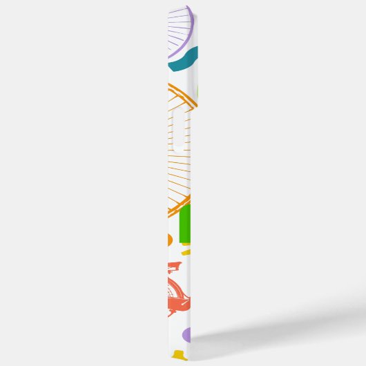  modern fietspatroon, helder kleurneonpatroon Case-Mate iPhone case (Achterkant / Rechts)