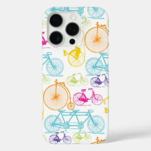 modern fietspatroon, helder kleurneonpatroon iPhone 16 pro hoesje